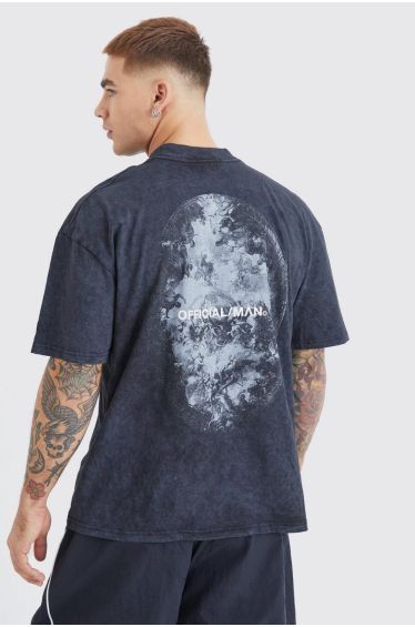 Oversized Ofcl Snake Wash Graphic T-shirt