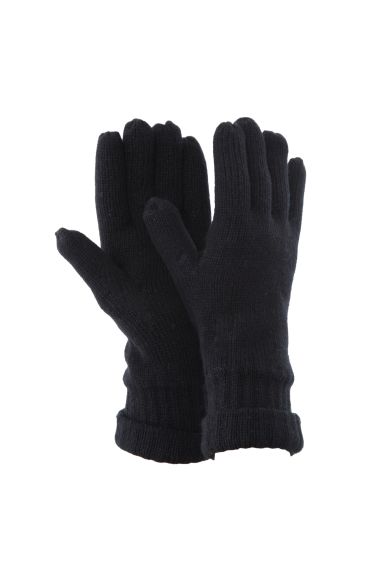 Heatguard Mens Thinsulate Touchscreen Leather Gloves (Black)