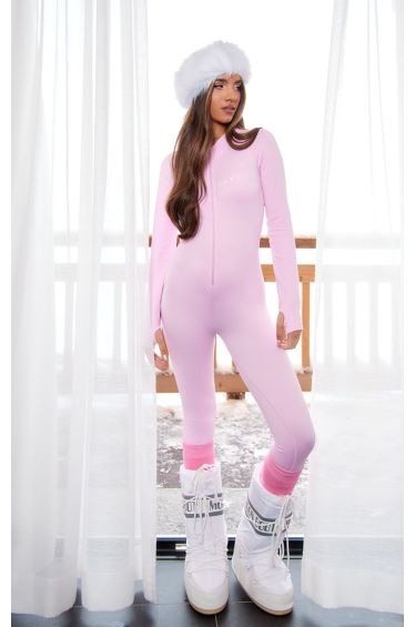 PRETTYLITTLETHING SKI Lilac Belted Fitted Scuba Suit